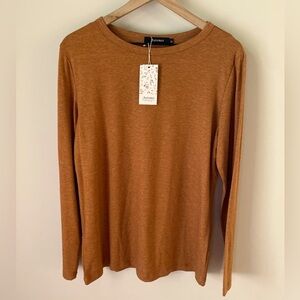 Automet Women's Medium Long Sleeved T-Shirt Rust Color Super Soft! New With Tags